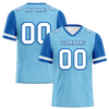 Custom Aqua Blue Two Tone White Personalized Authentic Football Jersey FBJ02-bc0fa0a