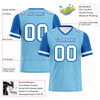 Custom Aqua Blue Two Tone White Personalized Authentic Football Jersey FBJ02-bc0fa0a