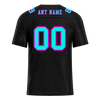 Custom Black Graffiti Pattern Aqua Personalized Authentic Football Jersey FBJ02-bc0faba