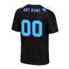 Custom Black Graffiti Pattern Aqua Personalized Authentic Football Jersey FBJ02-bc0faba