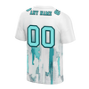 Custom White Graffiti Pattern Aqua Personalized Authentic Football Jersey FBJ02-bc0fabc