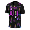 Custom Black Graffiti Pattern Black Personalized Authentic Football Jersey FBJ02-bc0fab7