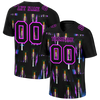 Custom Black Graffiti Pattern Black Personalized Authentic Football Jersey FBJ02-bc0fab7