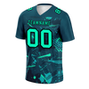 Custom Green Graffiti Pattern Green Personalized Authentic Football Jersey FBJ02-bc0fab8