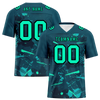 Custom Green Graffiti Pattern Green Personalized Authentic Football Jersey FBJ02-bc0fab8