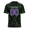 Custom Black Graffiti Pattern Purple Personalized Authentic Football Jersey FBJ02-bc0fac0