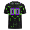 Custom Black Graffiti Pattern Purple Personalized Authentic Football Jersey FBJ02-bc0fac0