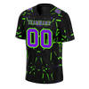 Custom Black Graffiti Pattern Purple Personalized Authentic Football Jersey FBJ02-bc0fac0