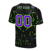 Custom Black Graffiti Pattern Purple Personalized Authentic Football Jersey FBJ02-bc0fac0