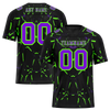 Custom Black Graffiti Pattern Purple Personalized Authentic Football Jersey FBJ02-bc0fac0