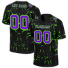 Custom Black Graffiti Pattern Purple Personalized Authentic Football Jersey FBJ02-bc0fac0