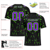 Custom Black Graffiti Pattern Purple Personalized Authentic Football Jersey FBJ02-bc0fac0