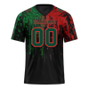 Custom Green Red Graffiti Pattern Green Personalized Authentic Football Jersey FBJ02-bc0faca