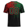 Custom Green Red Graffiti Pattern Green Personalized Authentic Football Jersey FBJ02-bc0faca