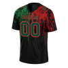 Custom Green Red Graffiti Pattern Green Personalized Authentic Football Jersey FBJ02-bc0faca