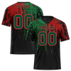 Custom Green Red Graffiti Pattern Green Personalized Authentic Football Jersey FBJ02-bc0faca