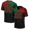 Custom Green Red Graffiti Pattern Green Personalized Authentic Football Jersey FBJ02-bc0faca