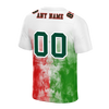 Custom White Graffiti Pattern Green Personalized Authentic Football Jersey FBJ02-bc0facb