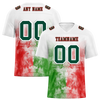 Custom White Graffiti Pattern Green Personalized Authentic Football Jersey FBJ02-bc0facb