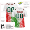 Custom White Graffiti Pattern Green Personalized Authentic Football Jersey FBJ02-bc0facb