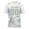 Custom White Graffiti Pattern Aqua Personalized Authentic Football Jersey FBJ02-bc0facc