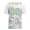 Custom White Graffiti Pattern Aqua Personalized Authentic Football Jersey FBJ02-bc0facc