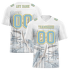 Custom White Graffiti Pattern Aqua Personalized Authentic Football Jersey FBJ02-bc0facc