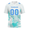 Custom White Graffiti Pattern Blue Personalized Authentic Football Jersey FBJ02-bc0facd