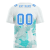 Custom White Graffiti Pattern Blue Personalized Authentic Football Jersey FBJ02-bc0facd