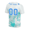 Custom White Graffiti Pattern Blue Personalized Authentic Football Jersey FBJ02-bc0facd