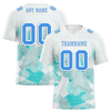 Custom White Graffiti Pattern Blue Personalized Authentic Football Jersey FBJ02-bc0facd