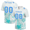 Custom White Graffiti Pattern Blue Personalized Authentic Football Jersey FBJ02-bc0facd