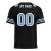 Custom Black Graffiti Pattern Aqua Personalized Authentic Football Jersey FBJ02-bc0facf