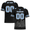 Custom Black Graffiti Pattern Aqua Personalized Authentic Football Jersey FBJ02-bc0facf