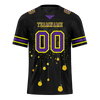 Custom Black Graffiti Pattern Purple Personalized Authentic Football Jersey FBJ02-bc0fac8