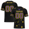 Custom Black Graffiti Pattern Purple Personalized Authentic Football Jersey FBJ02-bc0fac8