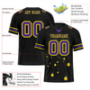 Custom Black Graffiti Pattern Purple Personalized Authentic Football Jersey FBJ02-bc0fac8