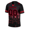 Custom Black Graffiti Pattern Black Personalized Authentic Football Jersey FBJ02-bc0fad0