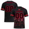 Custom Black Graffiti Pattern Black Personalized Authentic Football Jersey FBJ02-bc0fad0