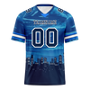 Custom Blue Graffiti Pattern Black Personalized Authentic Football Jersey FBJ02-bc0fada