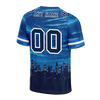 Custom Blue Graffiti Pattern Black Personalized Authentic Football Jersey FBJ02-bc0fada