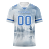 Custom Grey Graffiti Pattern Blue Personalized Authentic Football Jersey FBJ02-bc0fadd