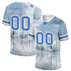 Custom Grey Graffiti Pattern Blue Personalized Authentic Football Jersey FBJ02-bc0fadd