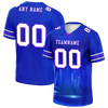 Custom Blue Graffiti Pattern White Personalized Authentic Football Jersey FBJ02-bc0fade