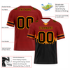 Custom Brown Black Graffiti Pattern Black Personalized Authentic Football Jersey FBJ02-bc0fadf