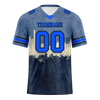 Custom Grey Graffiti Pattern Blue Personalized Authentic Football Jersey FBJ02-bc0fad7