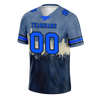 Custom Grey Graffiti Pattern Blue Personalized Authentic Football Jersey FBJ02-bc0fad7