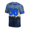 Custom Grey Graffiti Pattern Blue Personalized Authentic Football Jersey FBJ02-bc0fad7