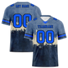 Custom Grey Graffiti Pattern Blue Personalized Authentic Football Jersey FBJ02-bc0fad7