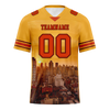 Custom Yellow Graffiti Pattern Orange Personalized Authentic Football Jersey FBJ02-bc0fad8